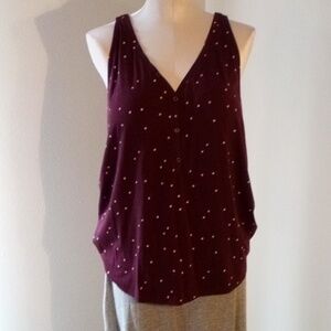 Women's tank top Maurice size XL wine with white stars